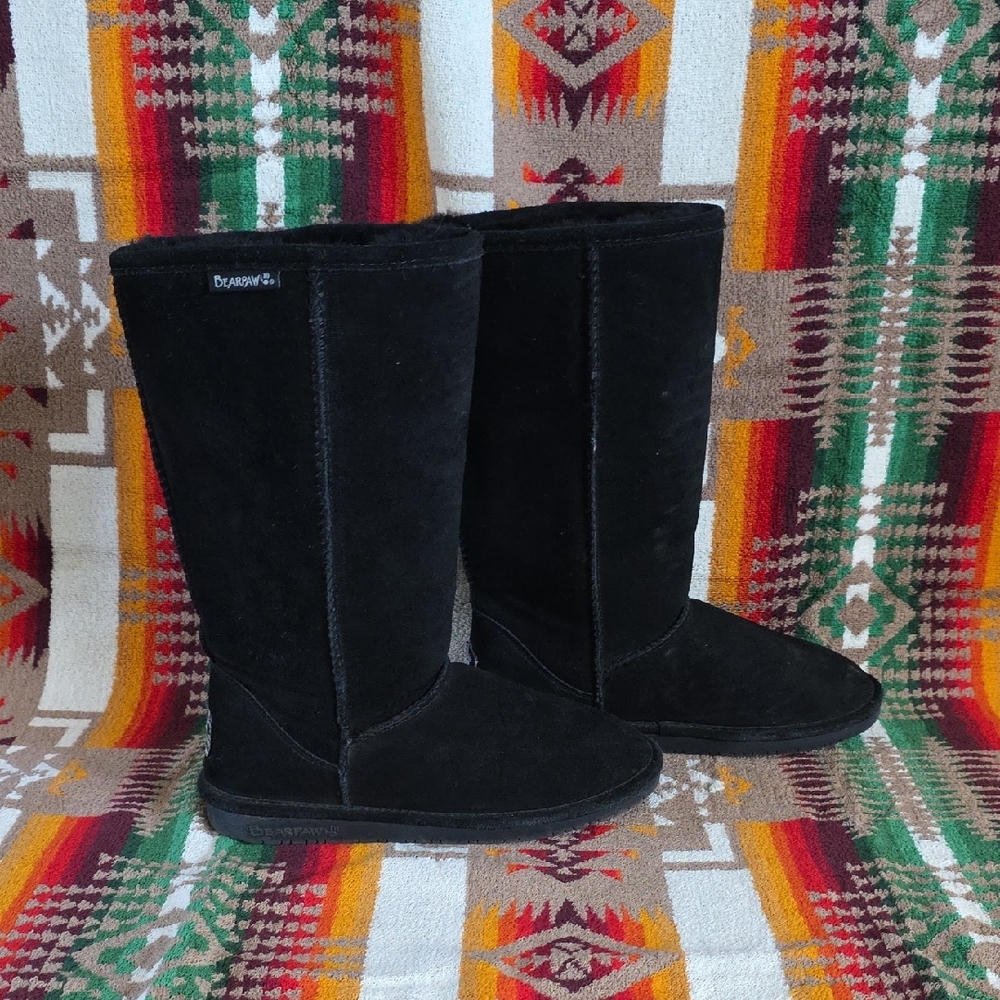 BearPaw Black Winter Rain Boots